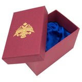 Golden Trellis Crimson Enamel Royal Inspired Imperial Metal Easter Egg 4 Inches , dimensions in inches: 4 x 5.76 x 3.41