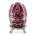 1895 Rosebud Royal Imperial Metal Easter Egg 2.5 Inches in Red color Oval