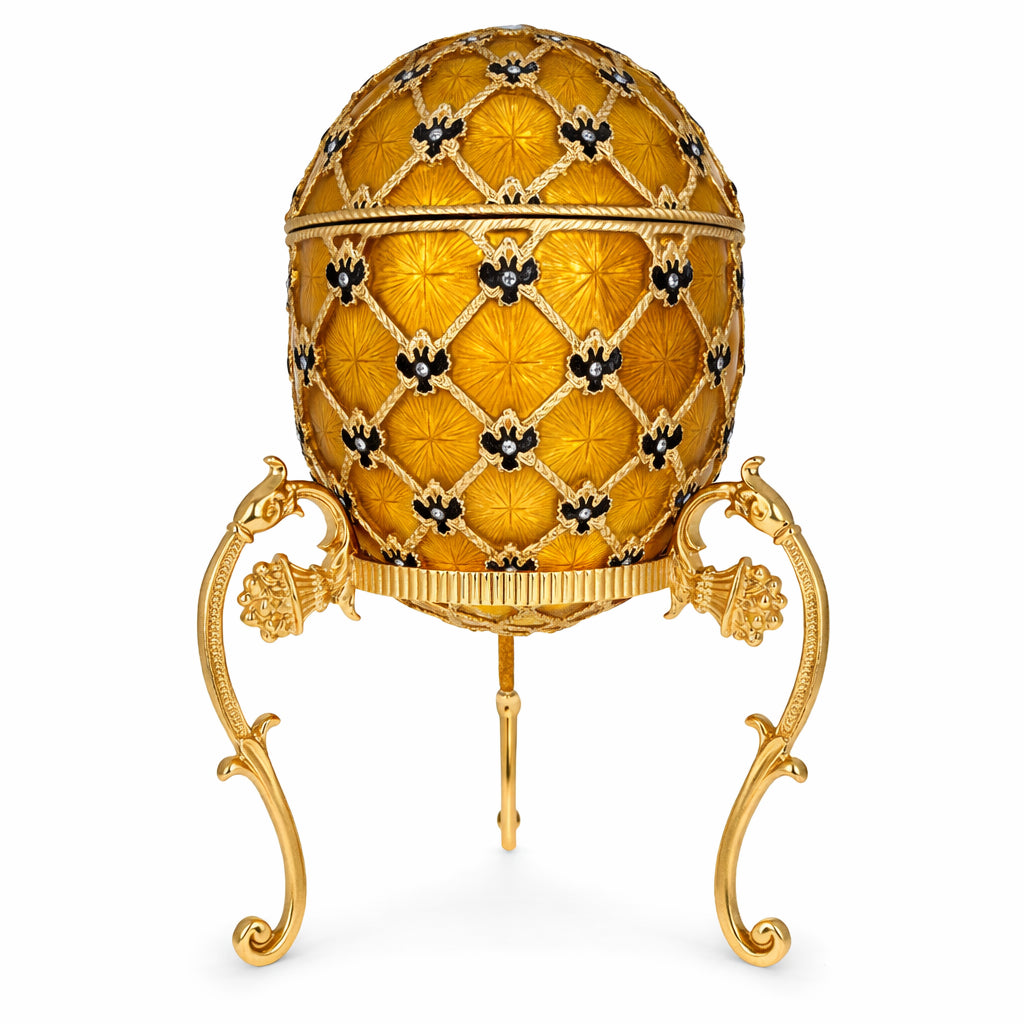 1897 Imperial Coronation Royal Easter Egg 7 InchesCzech Republic , dimensions in inches: 7 x 4.6 x 3.3