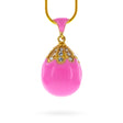 Pink Enamel Royal Egg Pendant Necklace in  color Oval