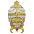 1903 Bonbonniere Royal Imperial Metal Easter Egg in White color Oval