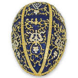 Huevo de Pascua de metal imperial real de doce monogramas de 1895