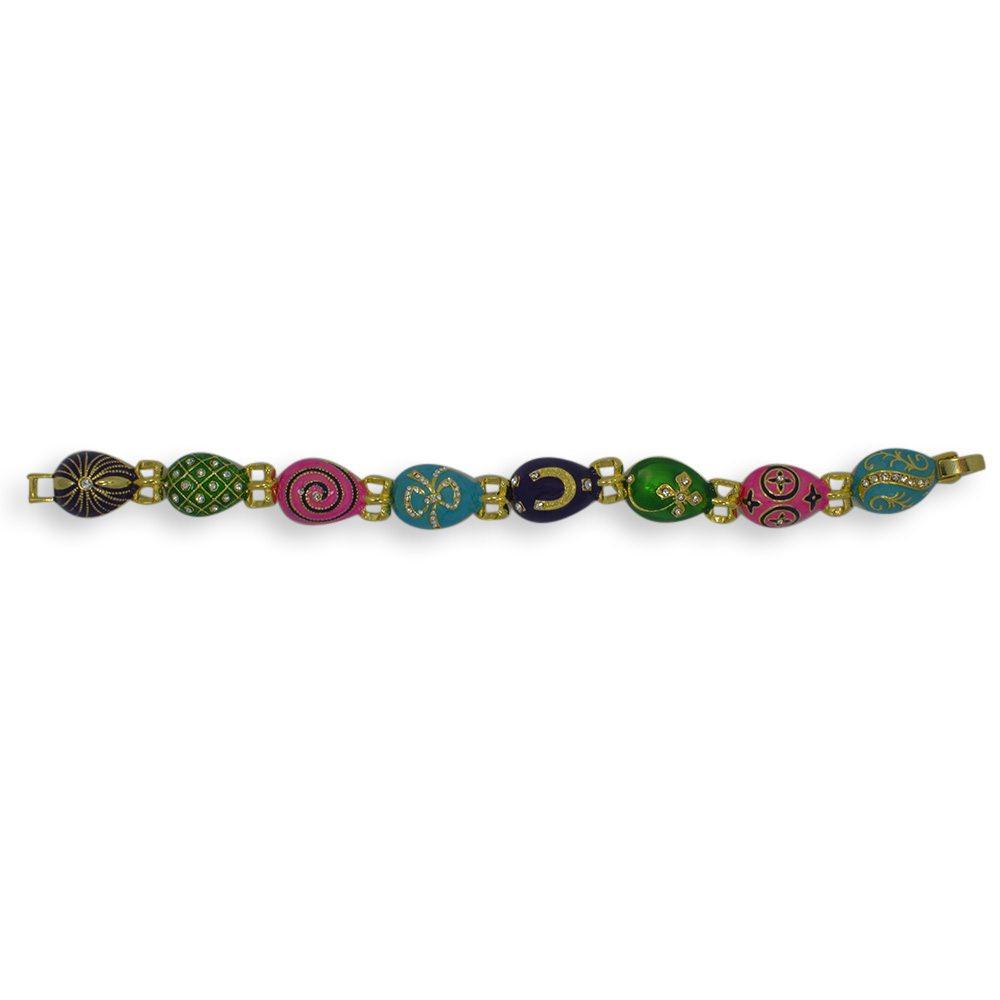 8-Inch Royal Eggs Charm Bracelet , dimensions in inches: 8 x 8 x