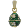 Green Clover Miniature Royal Egg Pendant in Green color, Oval shape