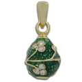 Green Clover Miniature Royal Egg Pendant in Green color Oval
