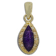 Purple Drop Royal Egg Pendant in Purple color Oval
