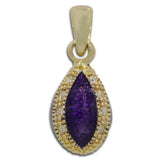 Purple Drop Royal Egg Pendant in Purple color Oval