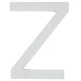 Wood Arial Font White Painted MDF Wood Letter Z (6 Inches) in White color