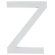 Arial Font White Painted MDF Wood Letter Z (6 Inches) in  color