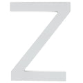 Arial Font White Painted MDF Wood Letter Z (6 Inches) in White color