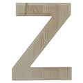 Unfinished Wooden Arial Font Letter Z (6.25 Inches) in Beige color