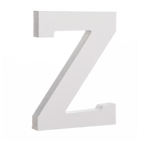 Courier Font White Color Wooden Letter Z (6 Inches) in White color