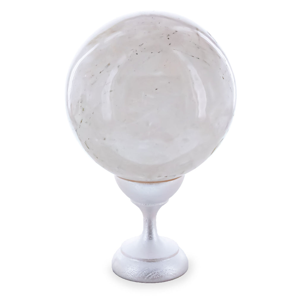 White Quartz Polished Stone Sphere in Multi color Round
