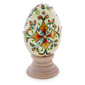 Jeweled Embossed Flowers Wooden Easter Egg in Multi color Oval