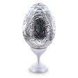 Hand Embossed Flowers Metal Easter Egg in Multi color Oval