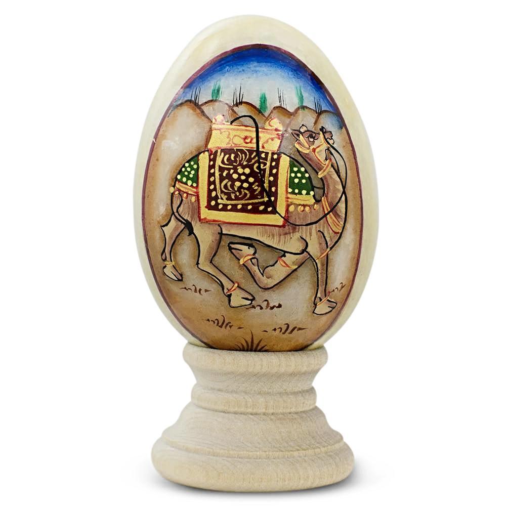 Royal Camel Marble Stone Egg in Multi color Oval