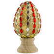 Mirrors and Jewels Wooden Easter Egg in Multi color Oval