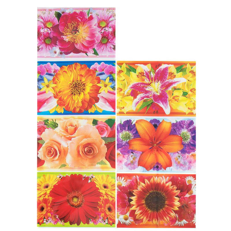 7 Bright Flowers Ukrainian Easter Egg Decorating Wraps by BestPysanky